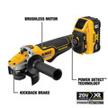 Angle Grinders | Dewalt DCG415W1 20V MAX XR Brushless Lithium-Ion 4-1/2 in. - 5 in. Small Angle Grinder with POWER DETECT Tool Technology Kit (8 Ah) image number 7